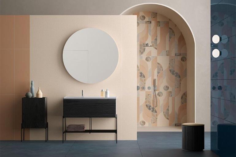 ModePaper combina sapientemente l’estetica colorata e minimale della carta da parati con la durevolezza delle superfici ceramiche, per un design unico e distintivo degli spazi dell’abitare.