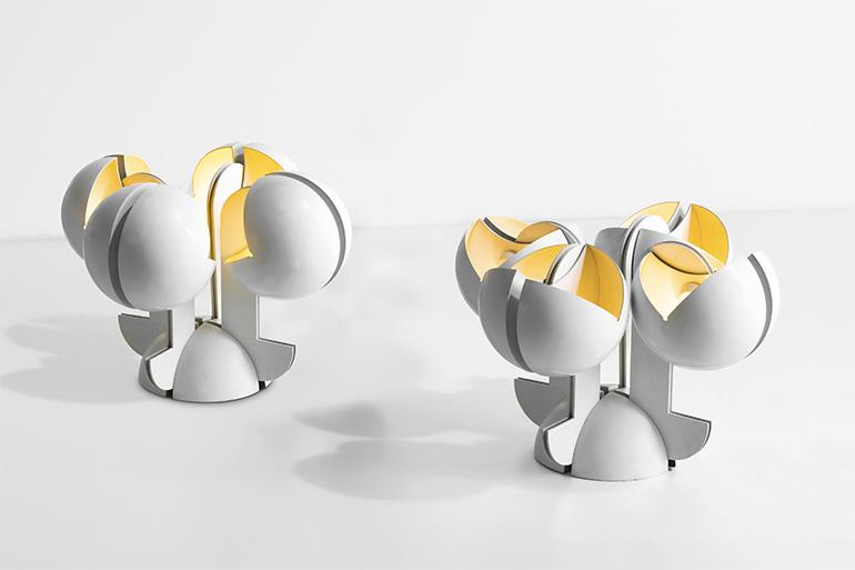 Gae Aulenti, due lampade da tavolo