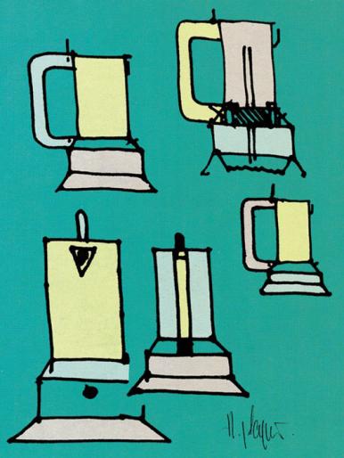 Alessi, disegno Richard Sapper, caffettiera espresso