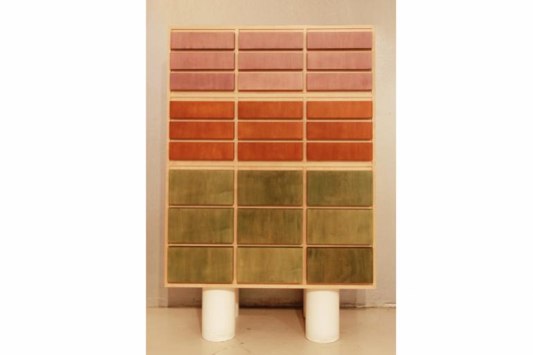 Ettore Sottsass, Ventisette cassetti, 2001, Edizione Clio CalviRudi Volpi, Galleria Luisa Delle Piane