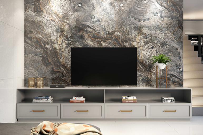 Exotic granite Amarone – Le sfumature grigie, marroni, nere e bianche conferiscono alla pietra un aspetto dal forte carattere, dove i toni caldi e freddi si intersecano e si fondono elegantemente. Con un'illuminazione diretta, il movimento naturale delle vene organiche spicca dando vita al granite Exotic granite Amarone – Le sfumature grigie, marroni, nere e bianche conferiscono alla pietra un aspetto dal forte carattere, dove i toni caldi e freddi si intersecano e si fondono elegantemente. Con un'illuminazione diretta, il movimento naturale delle vene organiche spicca dando vita al granite