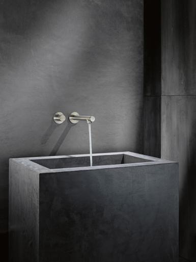 Axor Uno miscelatore monocomando lavabo ad incasso a parete finitura cromo spazzolato