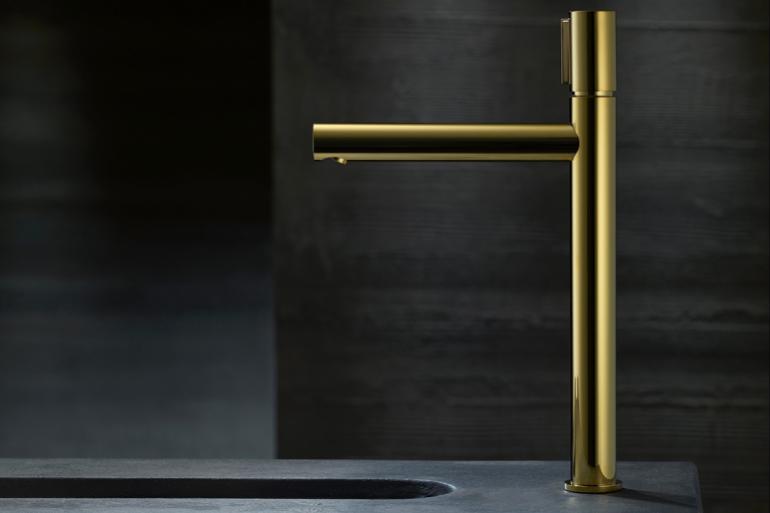 Axor Uno miscelatore monocomando per lavabo 260 con tasto select gold