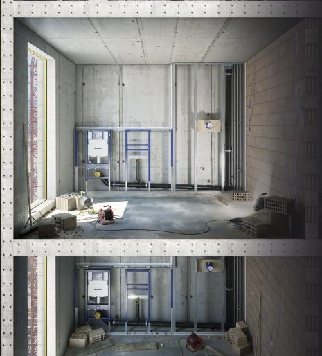 Geberit modulo di installazione duofix sigma8 garantisce massima protezione acustica